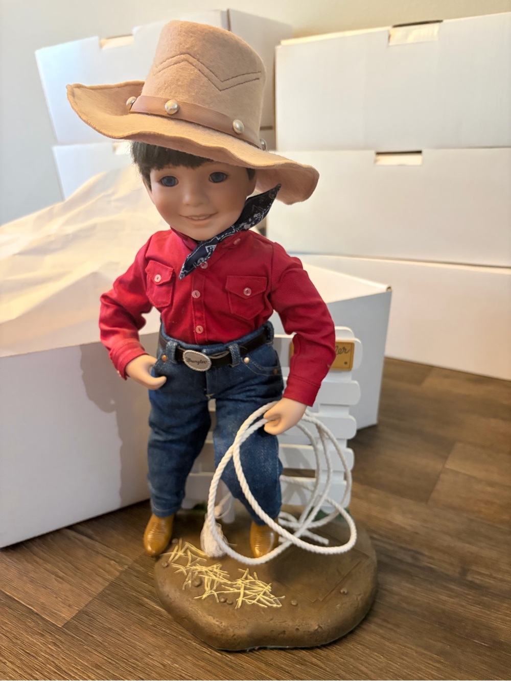Danbury Mint Little Wrangler Doll Collection "Will" Cowboy Porcelain Doll 15"